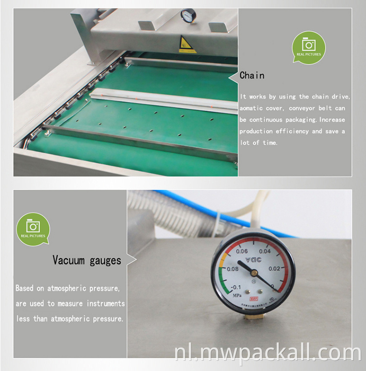 10 kg auto continu rollend vacuüm stikstofinjectie vleesverpakkingsmachine